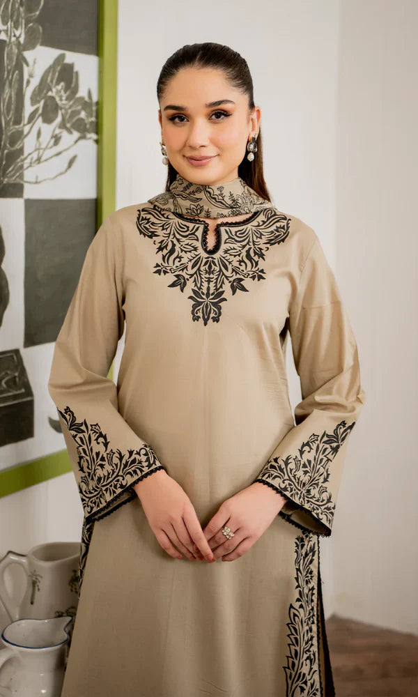 Garnet - 3PC Lawn Embroidered Suit- By Sehra Collection