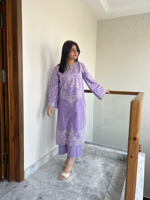 2 piece embroidered lawn suit